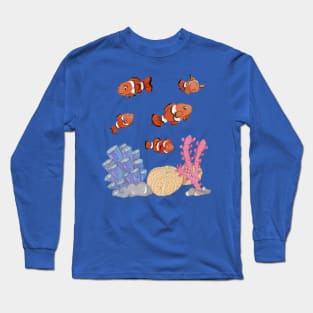 A coral reef with clown fish Long Sleeve T-Shirt